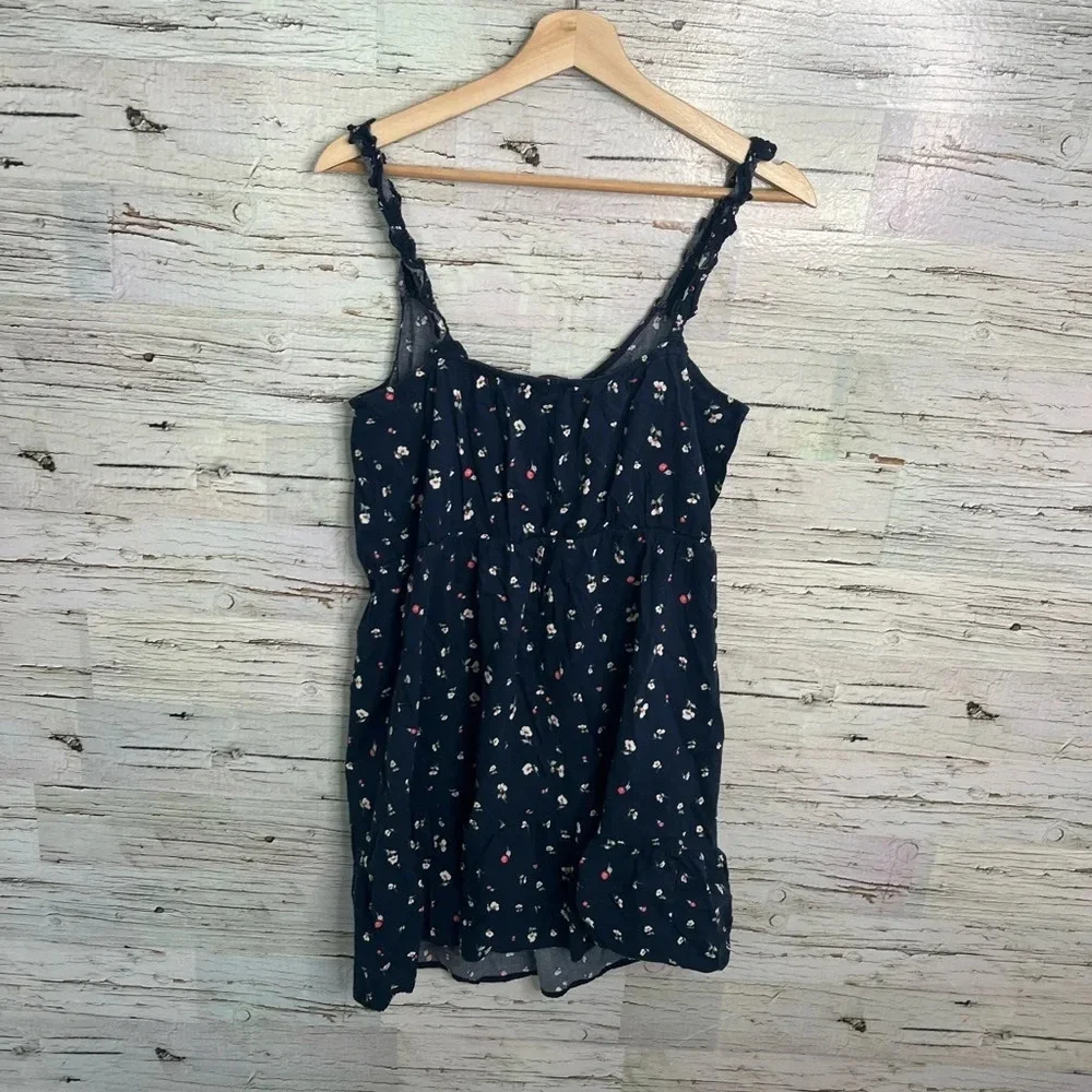 Banana republic blue floral dress size large petite - Picture 8 of 8
